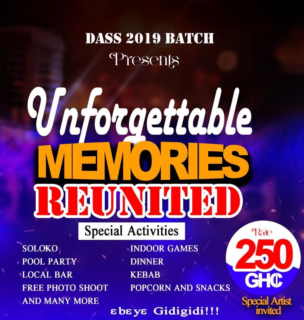 DASH BATCH 2019 UNFORGETTABLE EVENT flyer